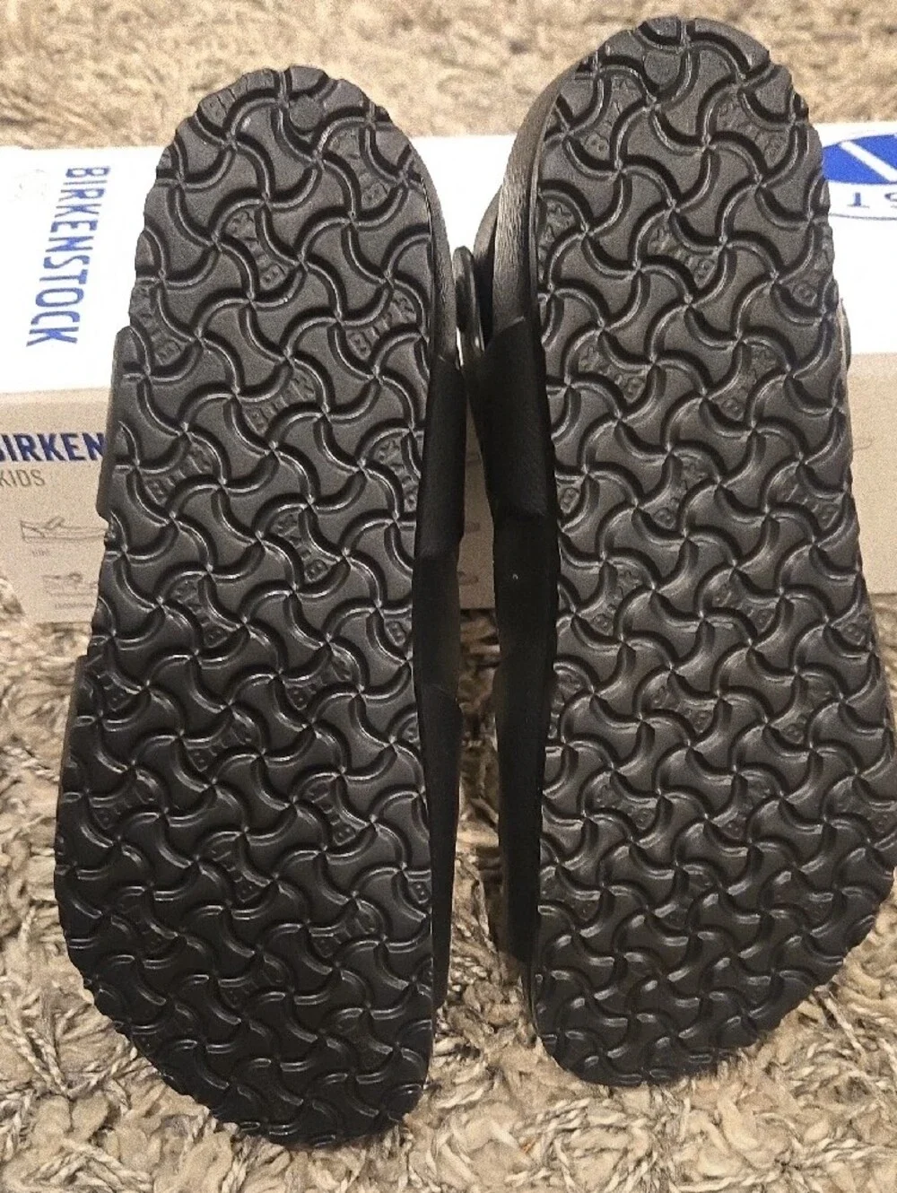 Birkenstock Black Adjustable Kids Sandals